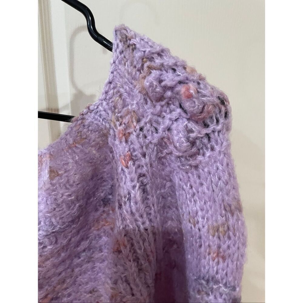 Free People Sunset Cloud Pullover Sweater Violet Glow Combo color Small NWT - Picture 9 of 10